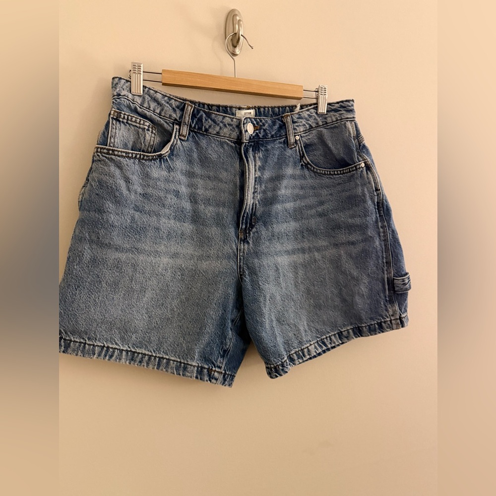 Cotton On Carpenter Denim Shorts Size 32 Blue Utility Streetwear - Picture 4 of 10